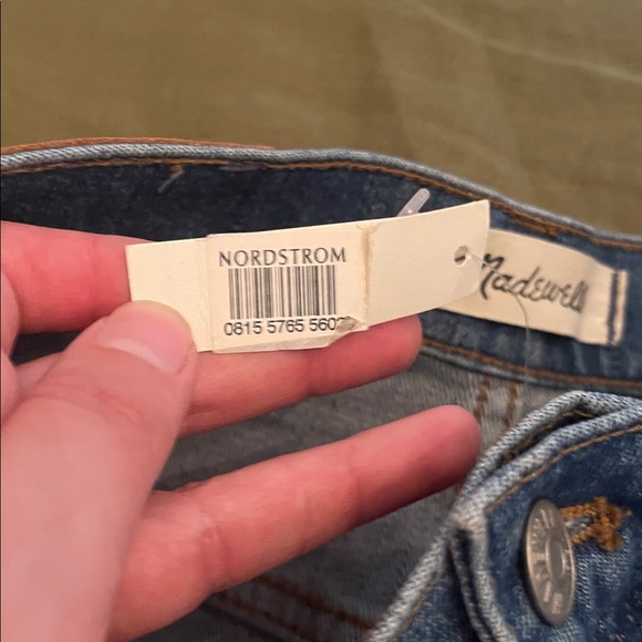 Madewell slim wide leg crop Blue Denim Jeans - Picture 5 of 6